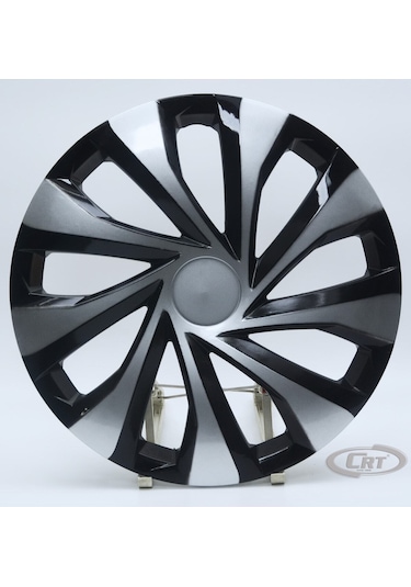 Jant Kapağı Siyah-gri Kırılmaz 15" Universal Model Amblem Hediyeli 1 Adet