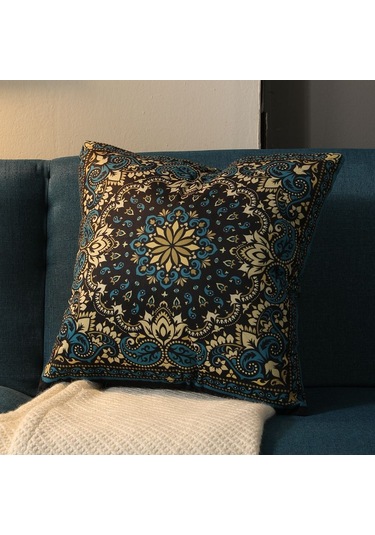 Yeni Sade Tarzda Baskılı Yastık Kılıfı No.100 Ekru