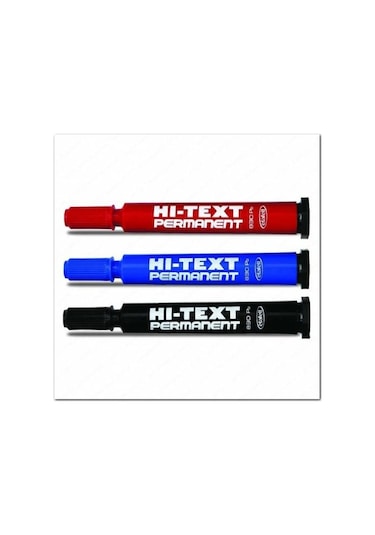 Hi-Text 830 Pb Yuvarlak Uçlu Permanent Marker Koli Kalemi 3 Renk