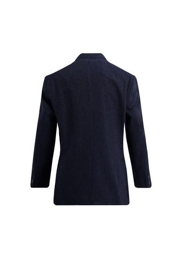 Uki İndigo Mono Yaka Klasik Ceket Indıgo