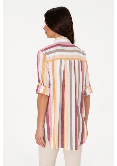 U.s. Polo Assn. Kadın Kavun Gömlek Desenli 50305877-vr202 Kavun