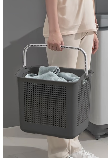 İronika Samba Kirli Temiz Çamaşır Sepeti Çok Amaçlı Oyuncak Sepeti - Siyah Siyah