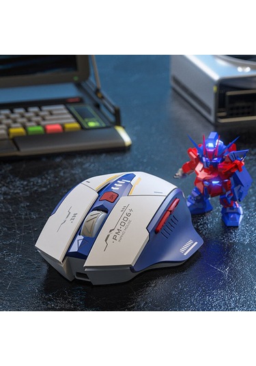 Inphıc F9 Mecha Sürümü Şarj Edilebilir 2.4g Kablosuz Oyun Çalışma Fare Bilgisayar Dizüstü Fare