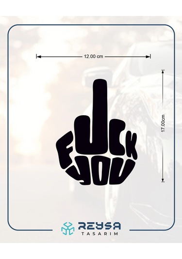 F Ck You Sticker 17x17 Cm Siyah