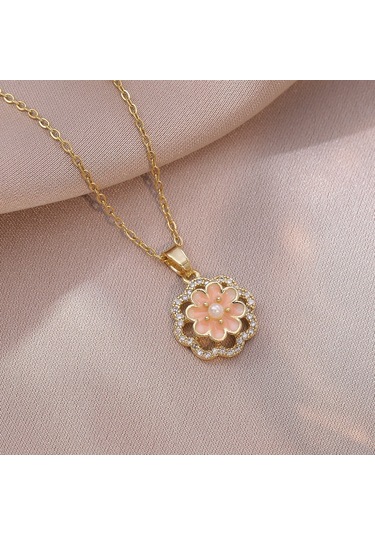 Bayan Kolye: Moda Estetiği Titanyum Çelik Kolye No.86 Çok REnkli