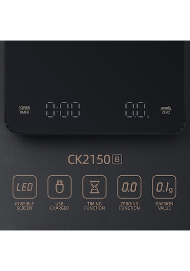 Yüksek Hassasiyetli Dijital Zamanlayıcılı Mutfak Tartısı 3kg-0.1g