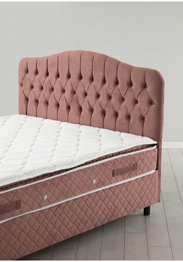 150x200 Vassi Baza+başlık+yatak Gül Kurusu