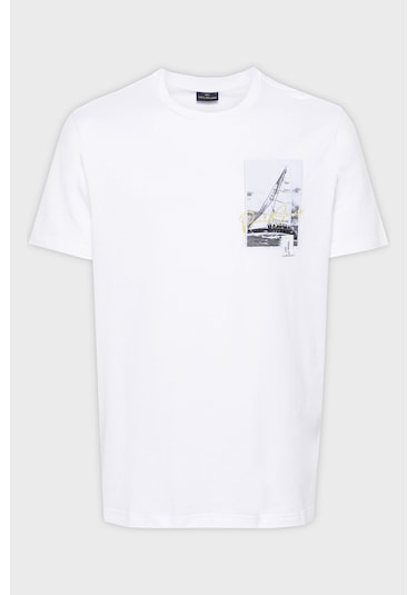 Paul & Shark Erkek T Shirt 24411064 010 Beyaz Beyaz Paul & Shark Erkek T Shirt 24411064 010 Beyaz Beyaz