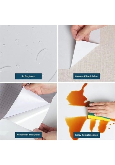 Mermer Desenli Masa Tezgah Mutfak Su Geçirmez Yapışkanlı Folyo Sticker Mavi 5x0,6m Diğer