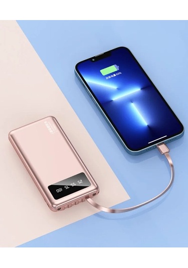 Kendinden Kablolu 20.000 Mah Powerbank Çok Renkli