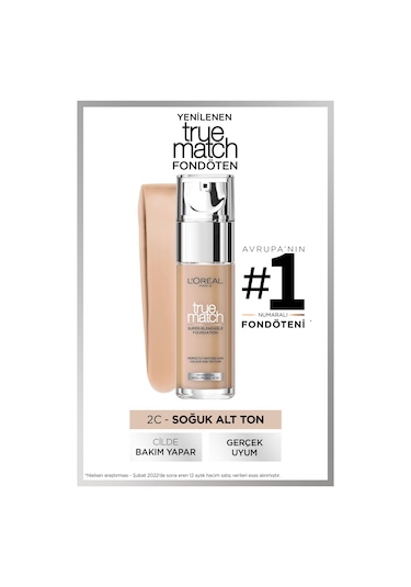 L'Oreal Paris True Match Bakım Yapan Fondöten 2R2C Rose Vanilla 30 ML