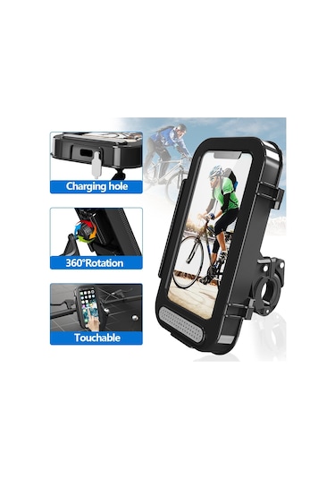 Mtb Elektrikli Bisiklet Su Geçirmez Dokunmatik Ekran Telefon Kılıfı Motosiklet Bisiklet Gidon Dağı Cep Telefonu Tutucu Çok Renkli