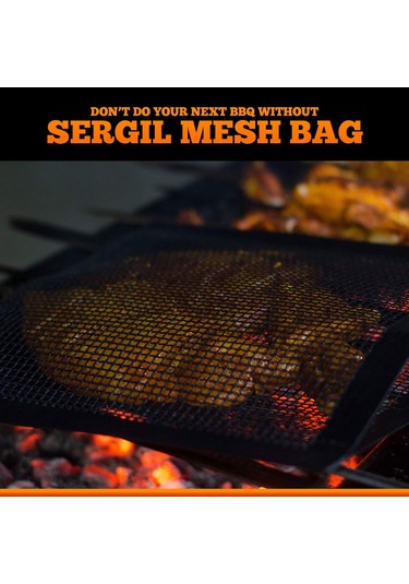 Barbekü Izgara Filesi Çantaları, Isıya Dayanıklı Izgara Filesi, Esnek Ptfe Fiberglas, Sağlam, Yeniden Kullanılabilir, Açık Hava Izgarası İçin, 2'li Paket, Çıtçıtlı Kapatma Tasarımı, Güvenlik