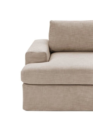 Mode Siesta Kuş Tüyü Berjer 11 Kahverengi Keten Kumaş İşbir Sünge Kahverengi