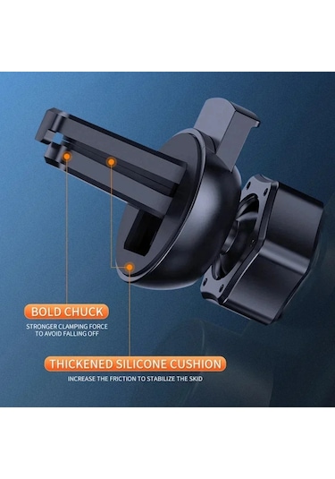 Vıkefon 15w Araba Manyetik Kablosuz Şarj Otomatik Araç Montaj Telefon Tutucu Black Siyah