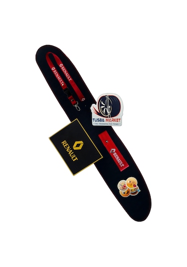 Renault 12 / Toros Nakışlı Siyah Ön Göğüs Torpido Koruma Halısı + Renault Araç Oto Aksesuar