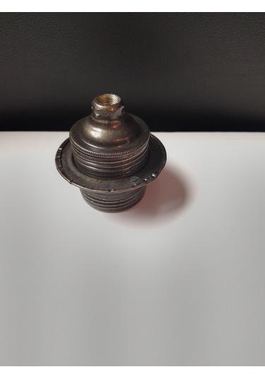 Orgun Dekoratif E27 Rondelalı Eskitme Metal Porselen Duy 10'lu