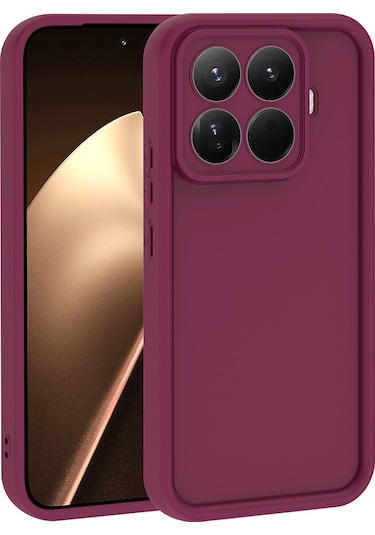 Xiaomi 15t Pro Kılıf Kamera Korumalı Ananas Silikon Kapak Mürdüm