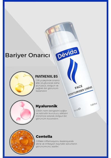 Nemlendirici Aydınlatıcı Ceramide Centella Panthenol B5 Yüz Bakım Kremi