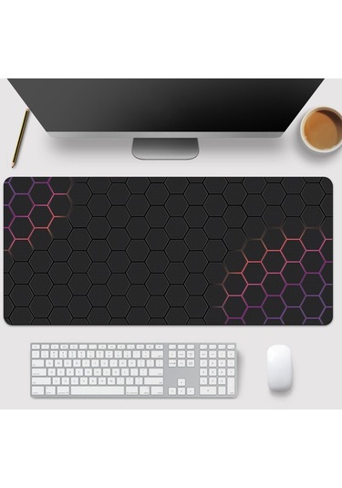 Cbtx 300x700x3mm Petek Desenli Büyük Mouse Pad Kaymaz Kauçuk Masaüstü Mat - Stil 12
