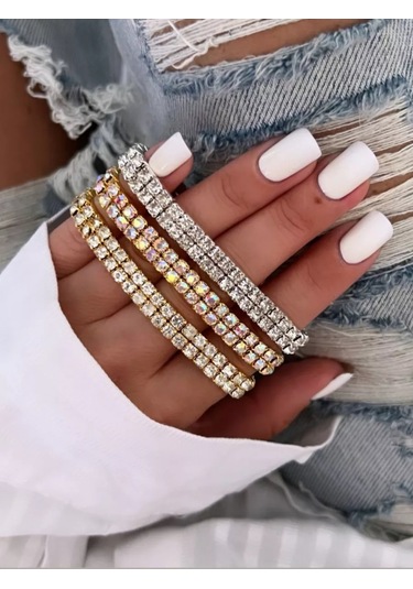 Vally Tıme Taşlı Bileklikler 3 Adet 232998528 Beyaz