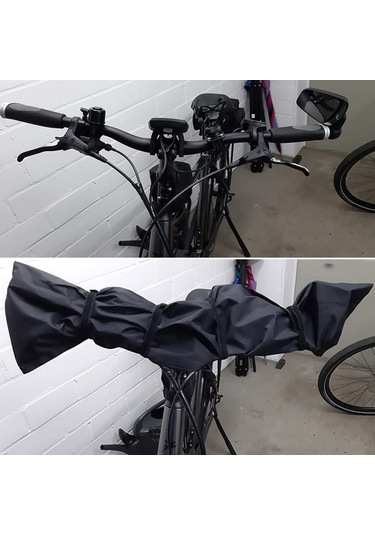 Samdoo Elektrikli Bisiklet Vites Koruması - Evrensel Kullanimlı Su Geçirmez, Toz Ve Yağmurdan Koruyucu, Oxford Kumaş, Hızlı Monte Eder, Kol Saati Ekranını Korur Siyah