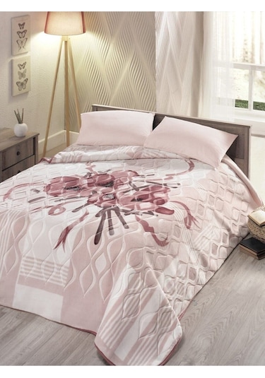Sarar Çift Kişilik Battaniye Pembe