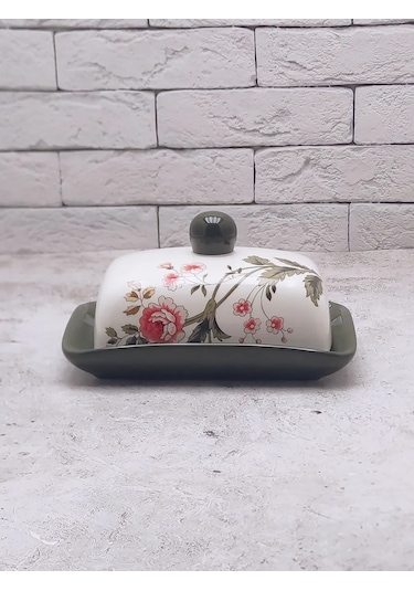 Rosenberg Krem Peynir İçin Kapaklı Seramik Tereyağı Kabı 208947042 Sütlü