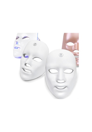 Gajeena 7 Renkli Led Işık Terapili Yüz Ve Boyun Maskesi - Cilt Onarımı Ve Yenileme Çok Renkli