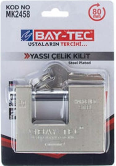 Yassı Çelik Kilit 80mm