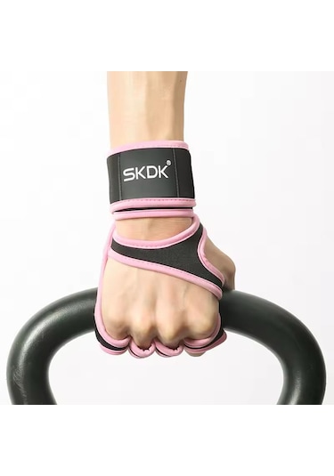 Profesyonel Ağırlık Fitness Pilates Eldiveni Pembe - Siyah
