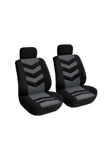 Novahub Universal Araba Koltuk Kılıfı Siyah Gri 2 Ön Koltuk Kılıfı, Kompatibilite, Kolay Montaj, Kullanıcı Dostu