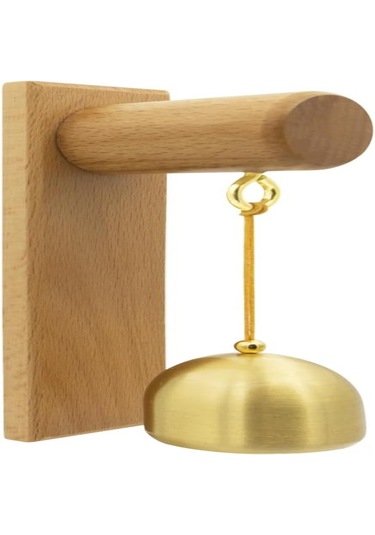 Ximistore9 Ahşap Ve Bakır Zil, Dükkan Giriş Alarmı, Ev Dekoru - Doğal Fıstık Ağacı, El Çileli