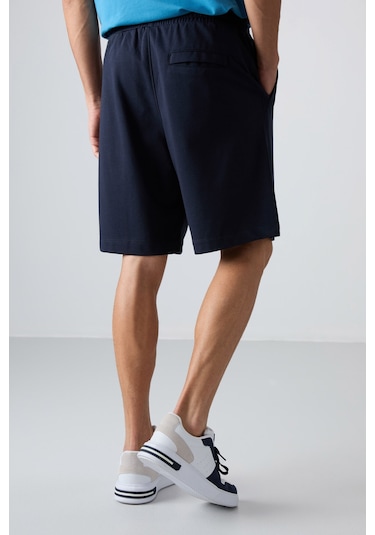 Tommy Life Lacivert Pamuklu Kalın Yumuşak Dokulu Comfort Fit Basic Erkek Şort - 81261 Lacivert