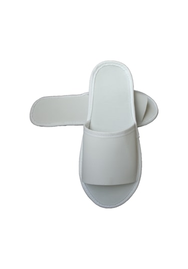 100 Çift Spa Terlik Otel Terliği Kaymaz Taban Önü Açık Terlik