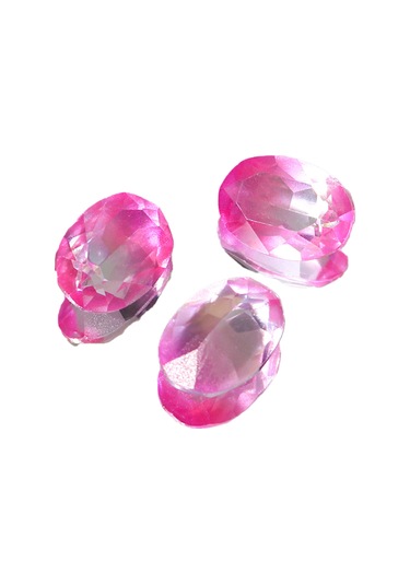 Yaozixa 100 Adet Gradient Pembe Oval Uçlu Reçine Tırnak Taşı - Dıy Buzlu Parlak Manikür Aksesuarı