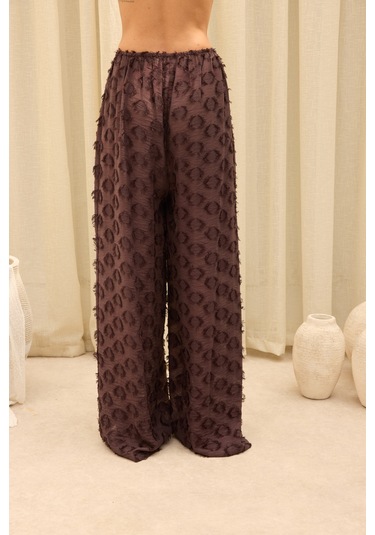 Mai Collection Sanary Bandana Detay Kahve Gömlek Pantolon Takım