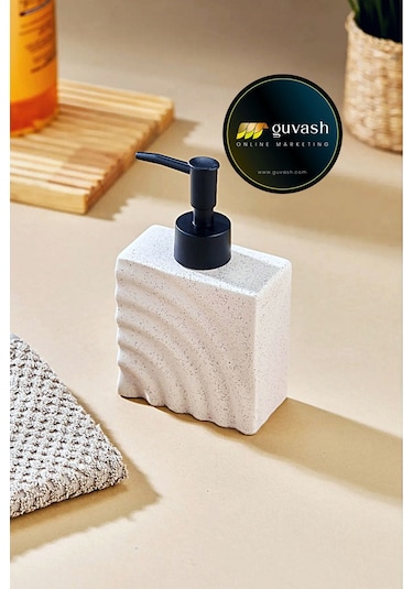 Lüx Modern Taş Görünümlü Sıvı Sabunluk Mükemmel Kalite Gri