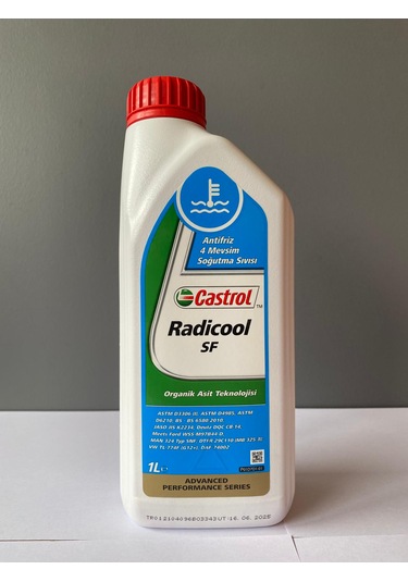 Castrol Radicool Sf Organik Kırmızı Renk 1 Litre Antifriz 06/2025 Üretim Kırmızı