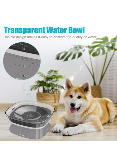 Lemestar Köpek Kedi Yavaş İçme Kaseği - Tıkanma Önleyici, Kaymaz Tabanlı, Büyük Kapasiteli, Su/food Kullanıma Uygun Siyah Pet Kase