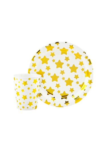 Davajdarit' Zolotaya Zvezdi Parti İçin Tek Kullanımlık Servis Seti 153084176 100 adet