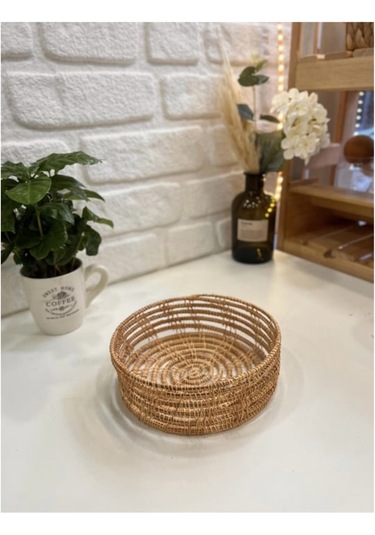 4 Lü Bambu Örgü Sepet