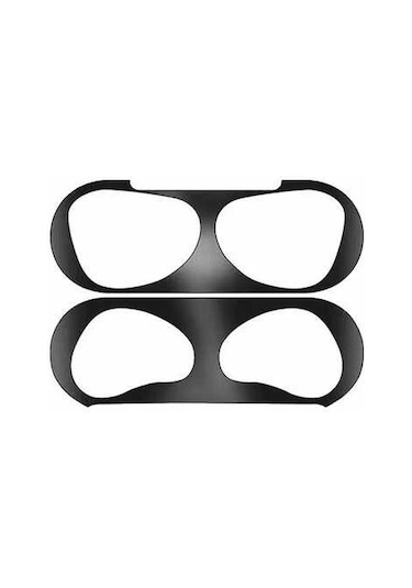 Ekılıf - Airpods 3. Nesil Uyumlu - Toz Kir Önleyici Sticker - Siyah