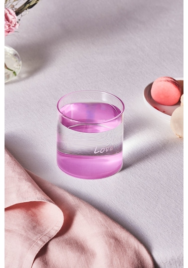Karaca Mito Cam Su Bardağı 330 Ml Pembe Pembe