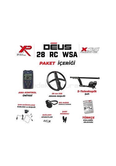 DEUS - 28cm X35 Başlık, Ana Kontrol Ünitesi (RC), WSAUDIO Kulaklık - FULL PAKET
