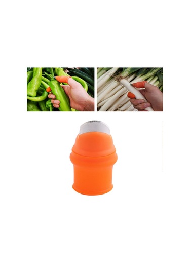 Homyl Silikon Başparmak Bıçağı Sebze Kesici Uzun,-büyük