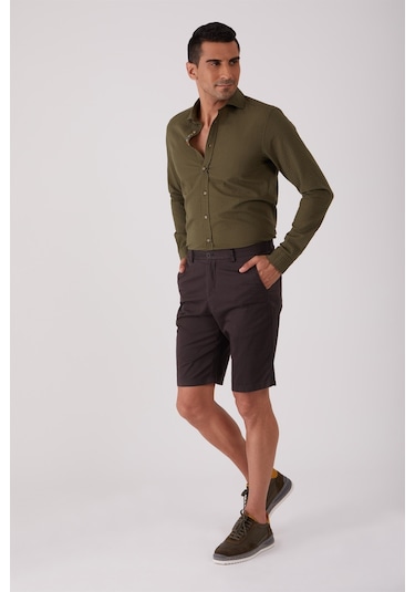 Dufy Koyu Gri Erkek Regular Fit Short - 86805 Koyu Gri