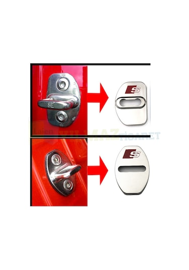 Audi S Line Kapı Kilidi Logo Kaplaması Arma Paslanmaz Çelik