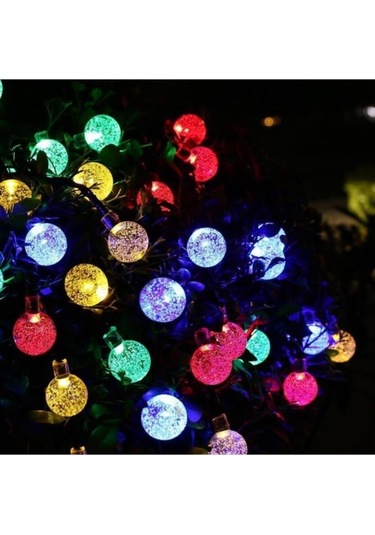 6 Metre 30 Led Güneş Enerjili Su Geçirmez Çok Renkli Bahçe Teras