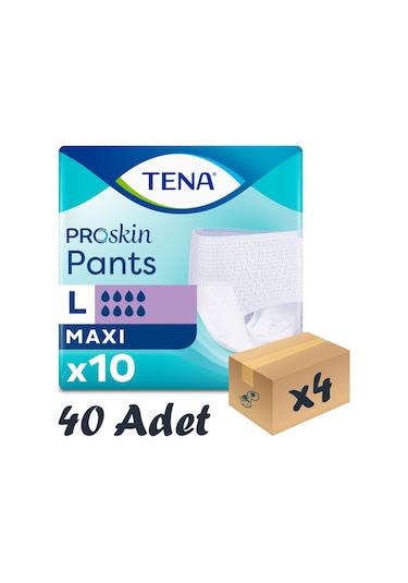 Tena Proskin Pants Maxi 8 Damla Emici Külot Büyük Boy L 4 x 10 Adet